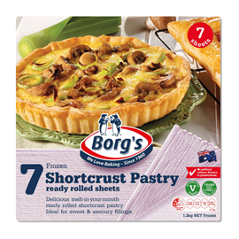 Borgs Pastry Shortcrust 7 Sheets 1.2kg