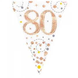 Bunting 80th Birthday Spark Fizz RG 3.9m