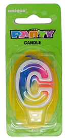 Candle Letter C Rainbow