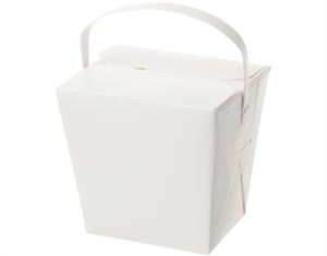 Castaway Food Pail 32Oz White With Handle 25/ Pack