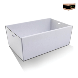 CATER BOX ONLY RECTANGLE SMALL WHITE 50/CTN