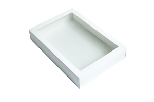 CATER BOX RECT EXTRA LARGE WITH LID WHITE  EACH