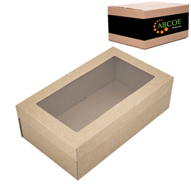Cater Box Rect Extra Small with Lid Kraft 100/CTN