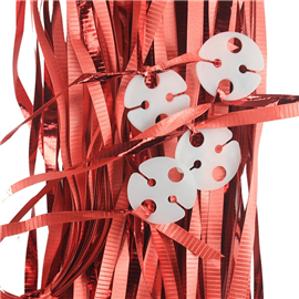 Clipped Ribbons Metallic Red 25/ Pack