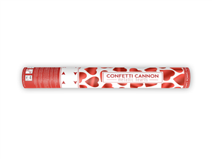 Confetti Cannon Metallic Red Hearts 60cm 