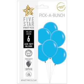Five Star Balloons 45Cm Matte Blue 6/Pk