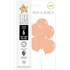 Five Star Balloons 45Cm Matte Peach 6/Pk