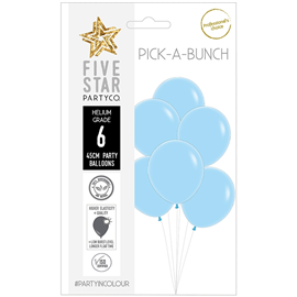 Five Star Balloons 45Cm Pastel Blue 6/Pk