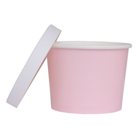 Five Star Paper Luxe Tub W/ Lid Pastel Pink 5/PK