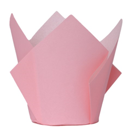 Five Star Paper Tulip Cupcake Case Pastel Pink 20/PK