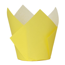 Five Star Paper Tulip Cupcake Case Pastel Yellow 20/PK