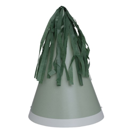 Five Star Party Hat With Tassel Topper Eucalyptus 10/ Pack