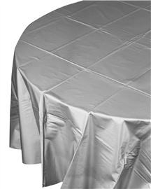 Five Star Table Cover Round Metallic Silver