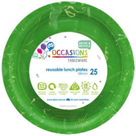 LIME ROUND LUNCH PLATE 25/PK ALP