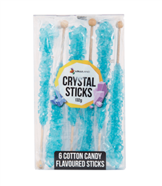Lolliland Crystal Sticks Baby Blue 6/ Pack