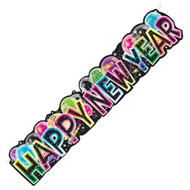 New Years Giant Banner Balloons 1.36m