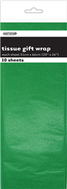 Tissue Paper Green 10/ Pack