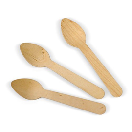 Wooden Teaspoons 11cm 25/ Pack