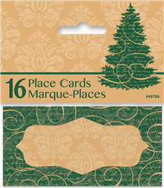 Xmas Elegant Place Cards 16/PK 46769