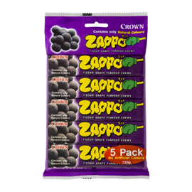 Zappo Sour Grape Hang Bag 130g 5/PK