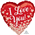 BALLOON FOIL 17 VALENTINES DAY I LOVE YOU UNINFLATED 