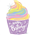 BALLOON FOIL 27 PASTEL BDAY CUPCAKE UNINFLATED