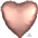 Balloon Foil 17 Heart Satin Luxe Rose GoldCopper Uninflated