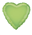 Balloon Foil 18 Heart Lime Green Uninflated