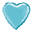 Balloon Foil 18 Heart Pastel Blue Uninflated 