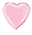 Balloon Foil 18 Heart Pastel Pink Uninflated