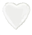 Balloon Foil 18 Heart White Uninflated