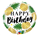 Balloon Foil 18 Pineapple Happy Birthday 57277 Uninflated