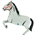 Balloon Foil 34 Horse White Uninflated 