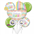 Balloon Foil Bouquet Baby Brights 5Pk Uninflated