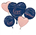 Balloon Foil Bouquet Navy Love 5Pk Uninflated