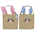 Easter Burlap Tote With Bunny Head Asst